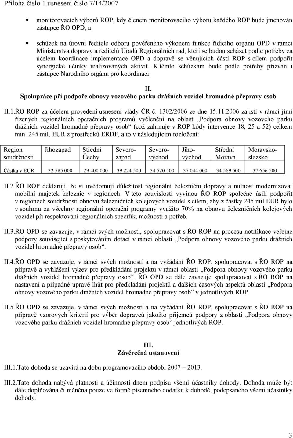 realizovaných aktivit. K těmto schůzkám bude podle potřeby přizván i zástupce Národního orgánu pro koordinaci. II.