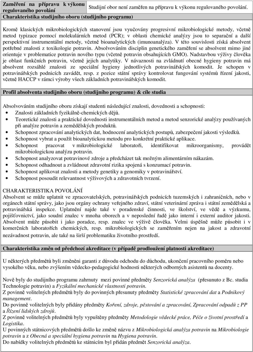 pomocí molekulárních metod (PCR); v oblasti chemické analýzy jsou to separační a další perspektivní instrumentální metody, včetně bioanalytických (imunoanalýza).