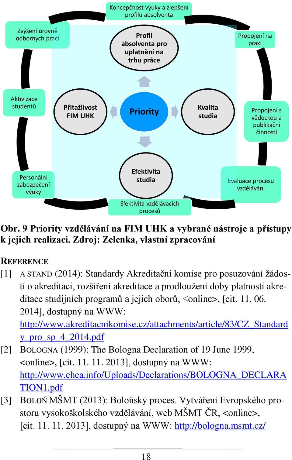 9 Priority vzdělávání na FIM UHK a vybrané nástroje a přístupy k jejich realizaci.