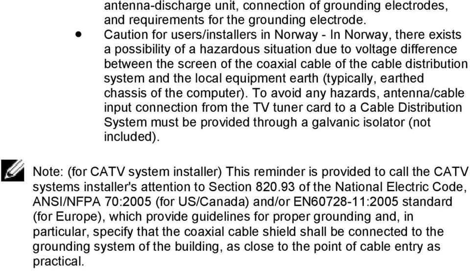 system and the local equipment earth (typically, earthed chassis of the computer).