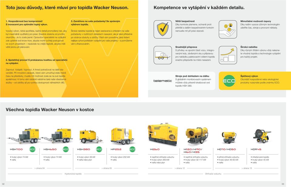 Je to zcela jasné: Opravdoví specialisté na vytápění zde uplatnili své know-how, abyste mohli rychleji postupovat ve svých projektech nezávisle na vnější teplotě, abyste měli větší jistotu při