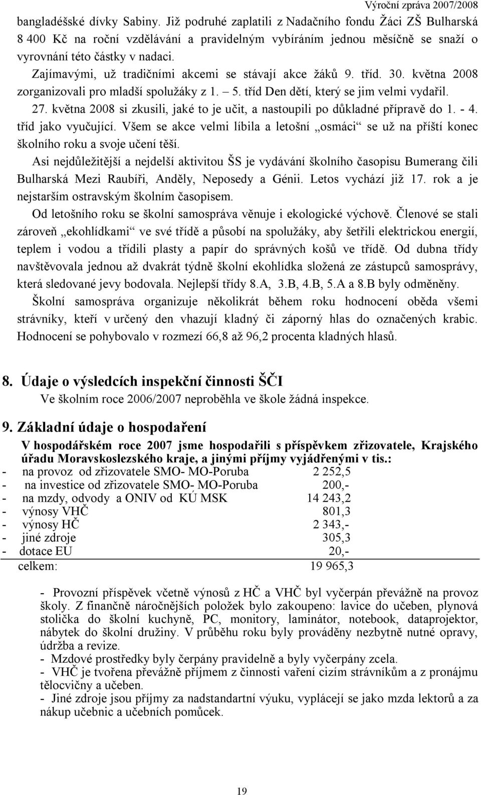 května 2008 si zkusili, jaké to je učit, a nastoupili po důkladné přípravě do 1. - 4. tříd jako vyučující.