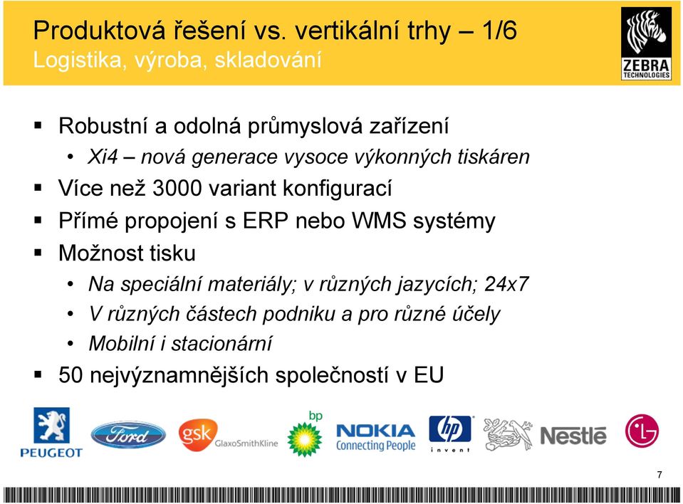 generace vysoce výkonných tiskáren Více než 3000 variant konfigurací Přímé propojení s ERP nebo