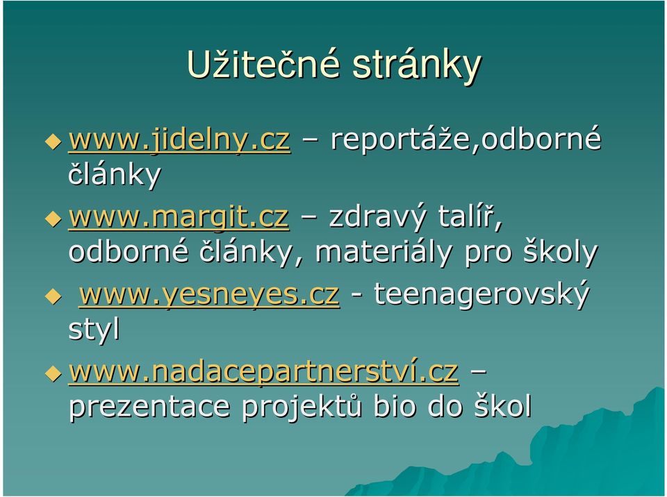 cz zdravý talíř, odborné články, materiály pro školy www.