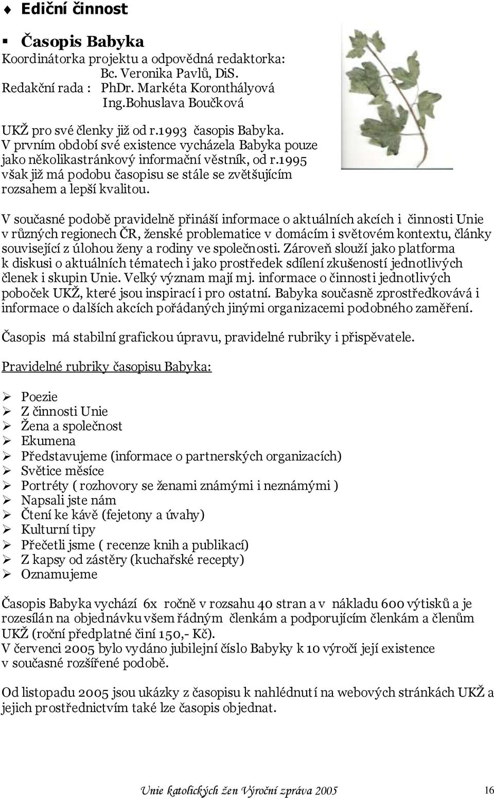 1995 však jiţ má podobu časopisu se stále se zvětšujícím rozsahem a lepší kvalitou.