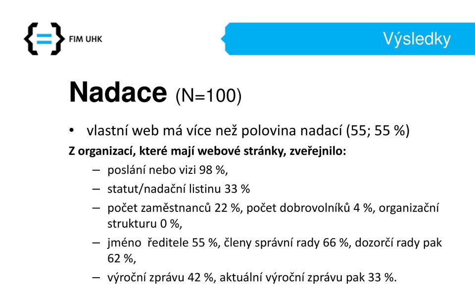 zaměstnanců 22 %, počet dobrovolníků 4 %, organizační strukturu 0 %, jméno ředitele 55 %,