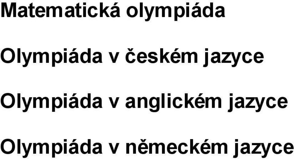 Olympiáda v anglickém