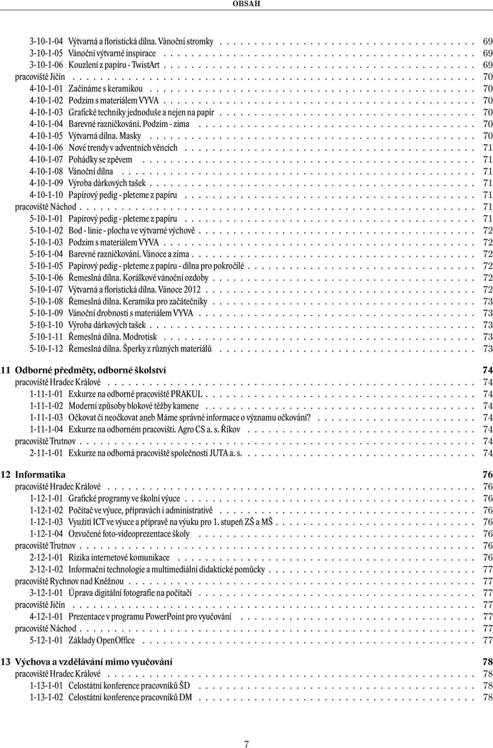 ............................................ 70 4-10-1-03 Grafické techniky jednoduše a nejen na papír..................................... 70 4-10-1-04 Barevné razničkování. Podzim - zima.