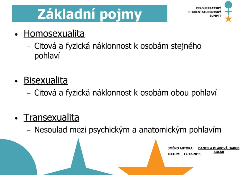 obou pohlaví Transexualita Nesoulad mezi psychickým a anatomickým