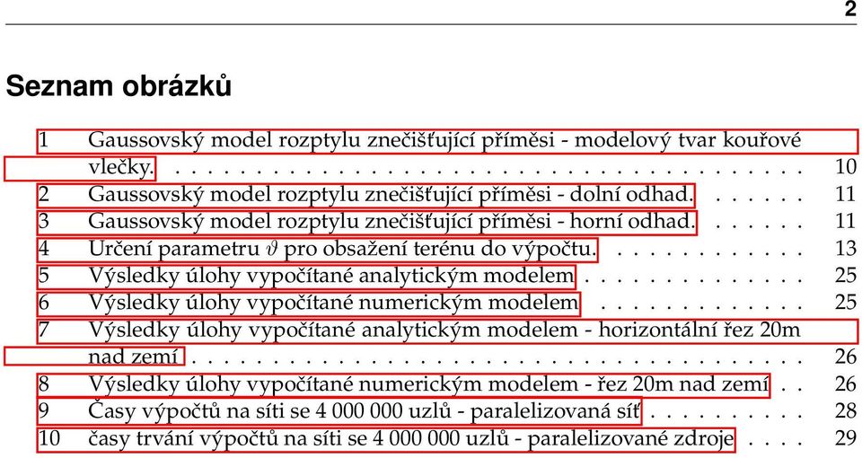 ............. 25 6 Výsledky úlohy vypočítané numerickým modelem............. 25 7 Výsledky úlohy vypočítané analytickým modelem - horizontální řez 20m nad zemí.