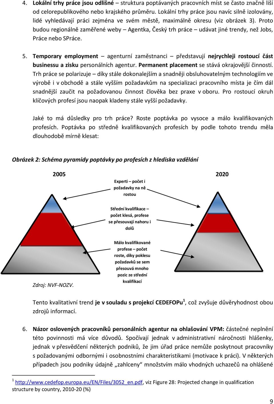 Proto budou regionálně zaměřené weby Agentka, Český trh práce udávat jiné trendy, než Jobs, Práce nebo SPráce. 5.