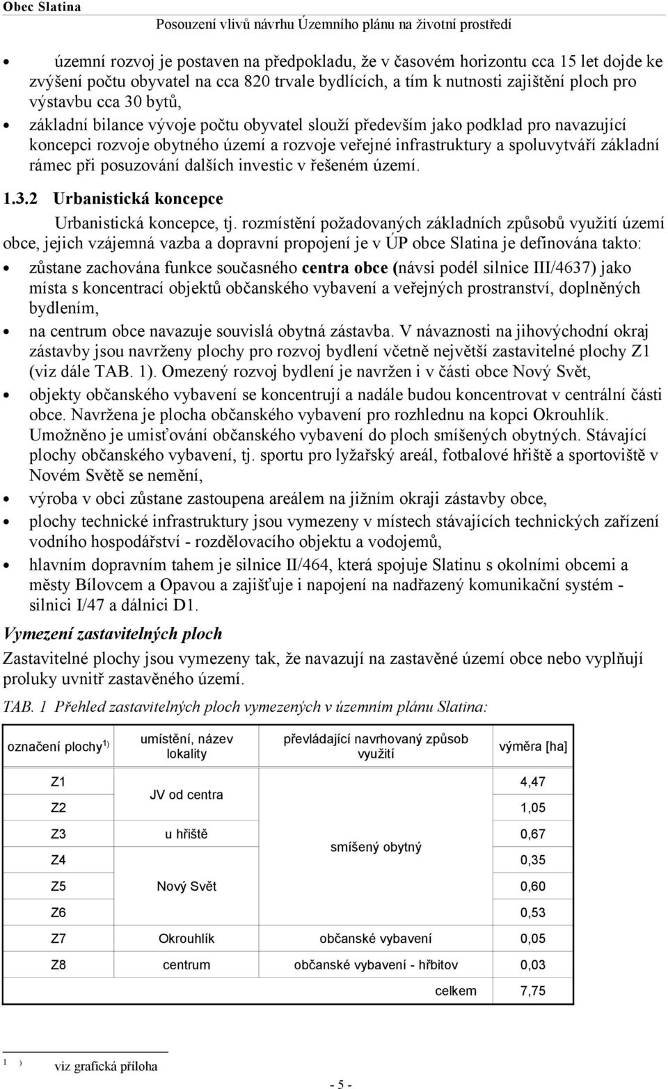 dalších investic v řešeném území. 1.3.2 Urbanistická koncepce Urbanistická koncepce, tj.