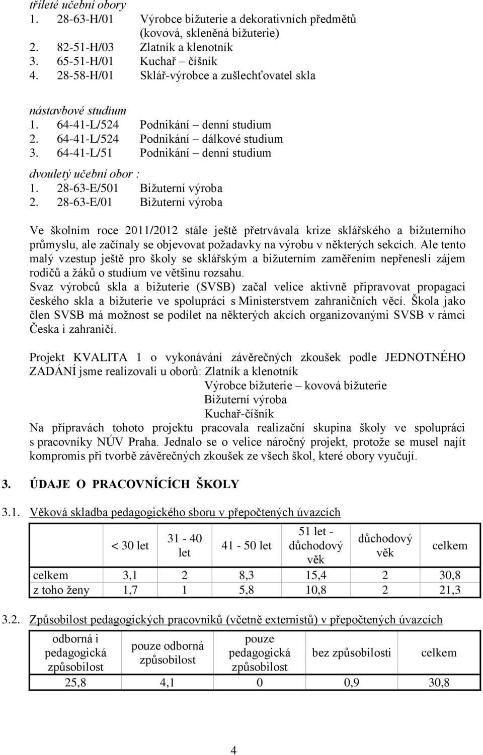 64-41-L/51 Podnikání denní studium dvouletý učební obor : 1. 28-63-E/501 Bižuterní výroba 2.