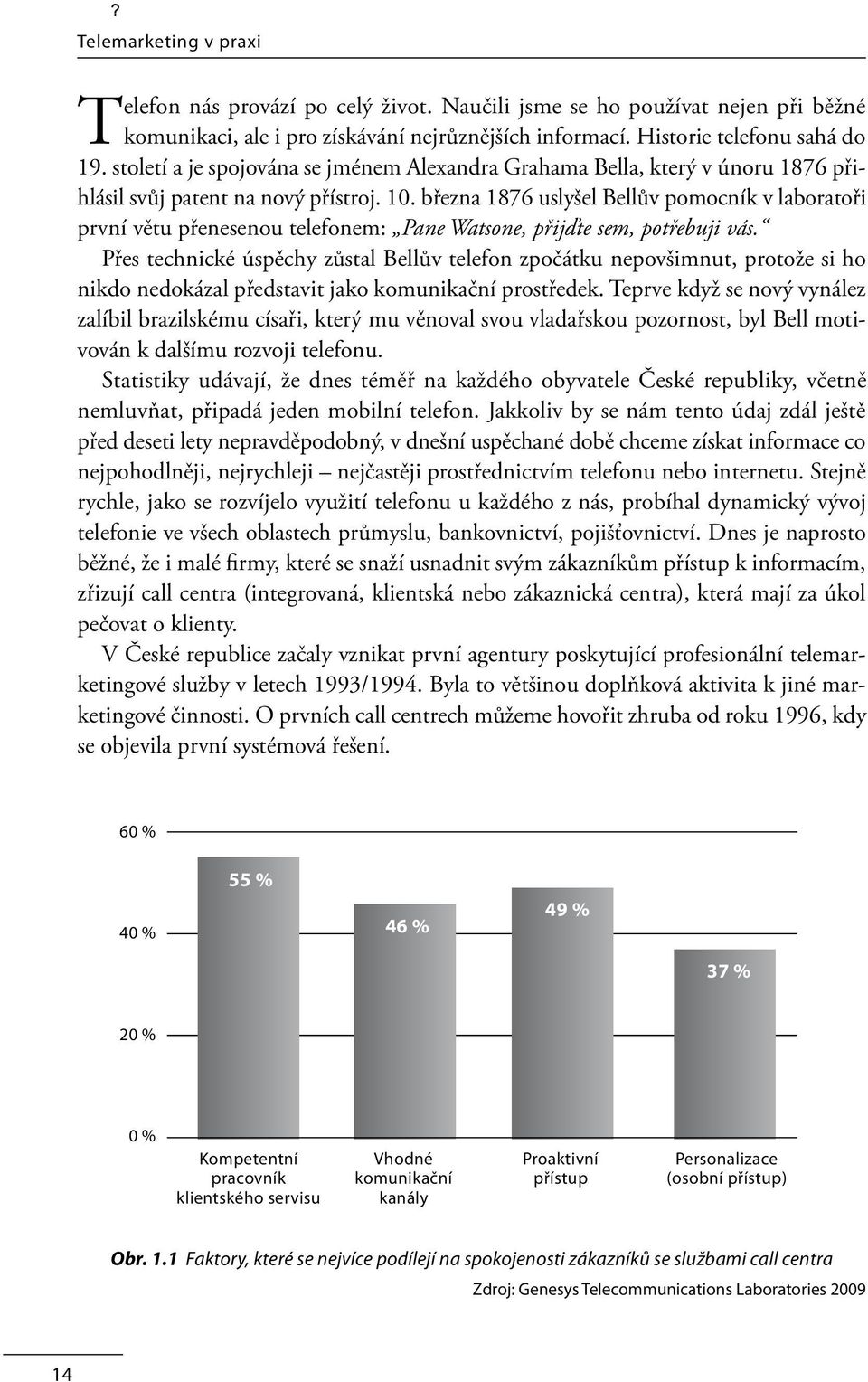 března 1876 uslyšel Bellův pomocník v laboratoři první větu přenesenou telefonem: Pane Watsone, přijďte sem, potřebuji vás.