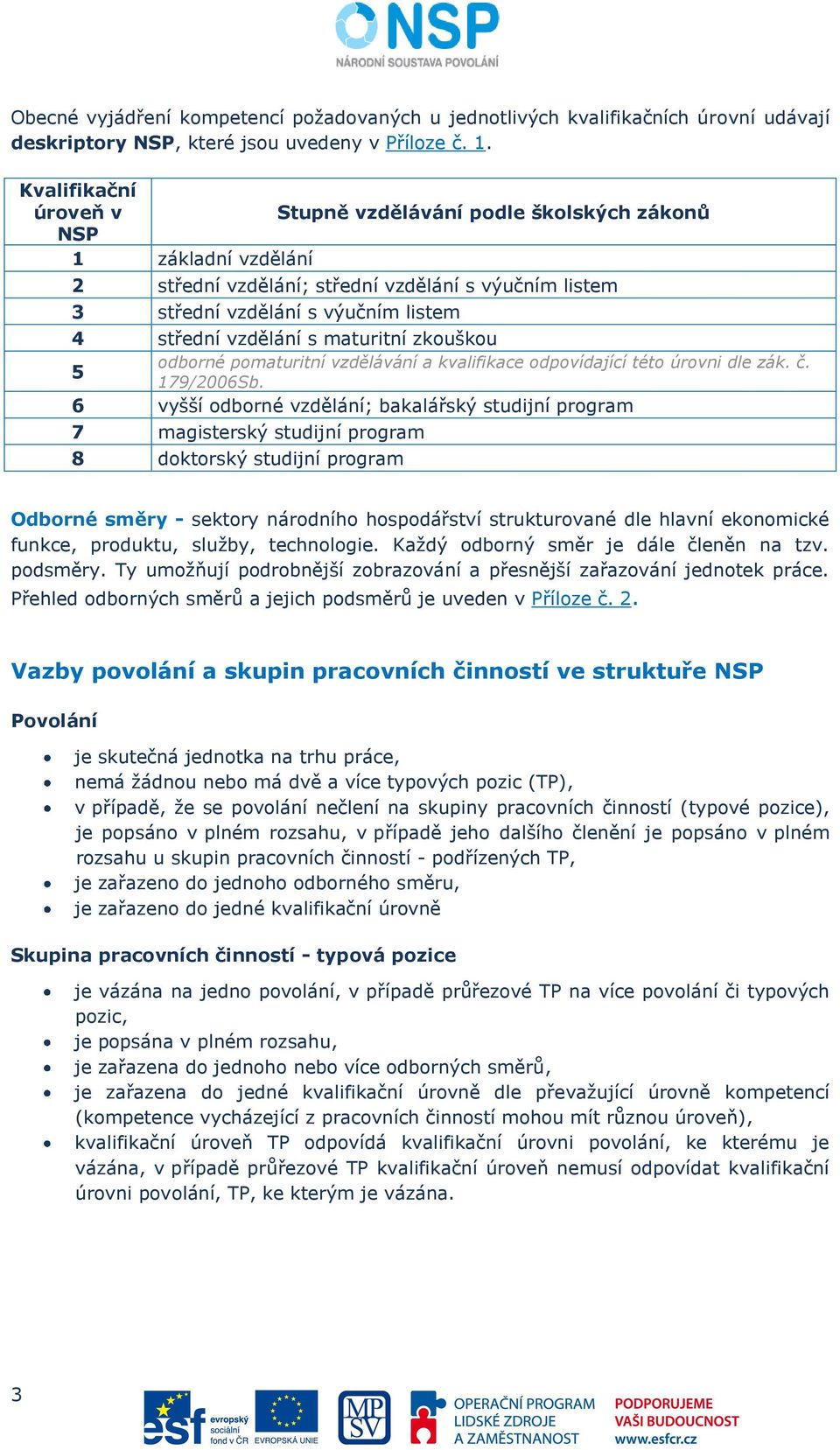 maturitní zkouškou odborné pomaturitní vzdělávání a kvalifikace odpovídající této úrovni dle zák. č. 5 179/2006Sb.