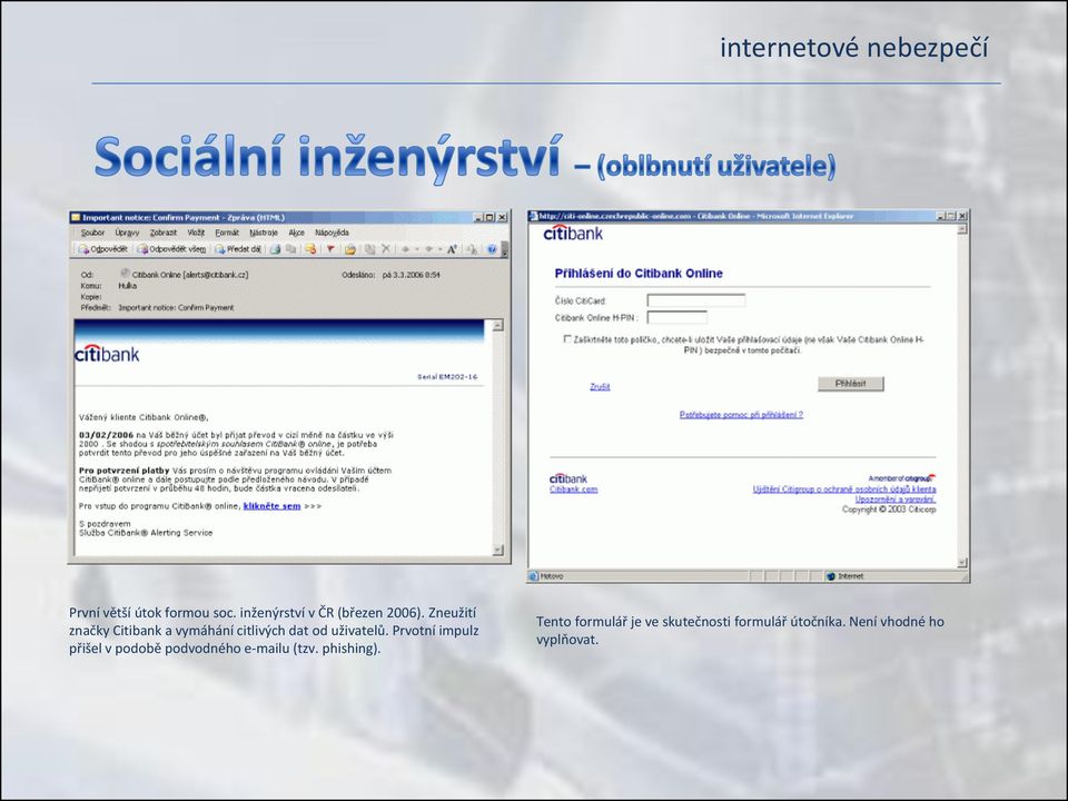 Prvotní impulz přišel v podobě podvodného e-mailu (tzv. phishing).