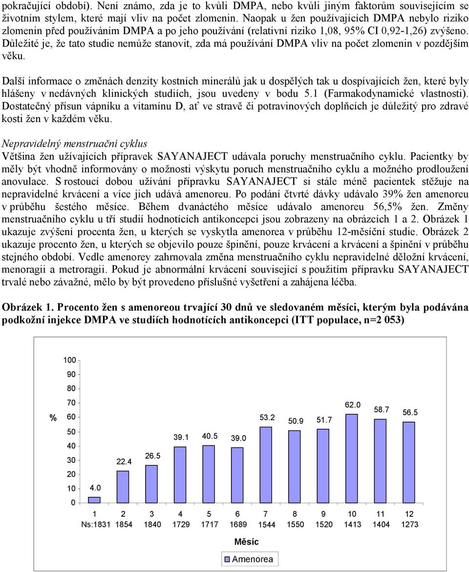 Důležité je, že tato studie nemůže stanovit, zda má používání DMPA vliv na počet zlomenin v pozdějším věku.