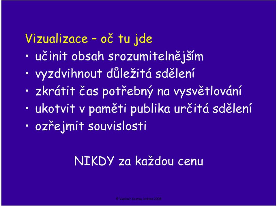 zkrátit čas potřebný na vysvětlování ukotvit v