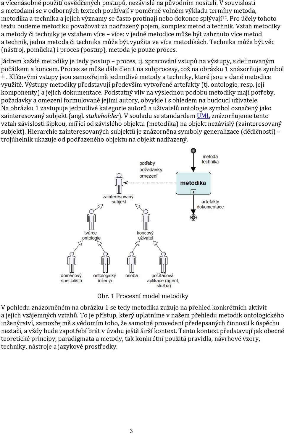 Pro účely tohoto textu budeme metodiku považovat za nadřazený pojem, komplex metod a technik.