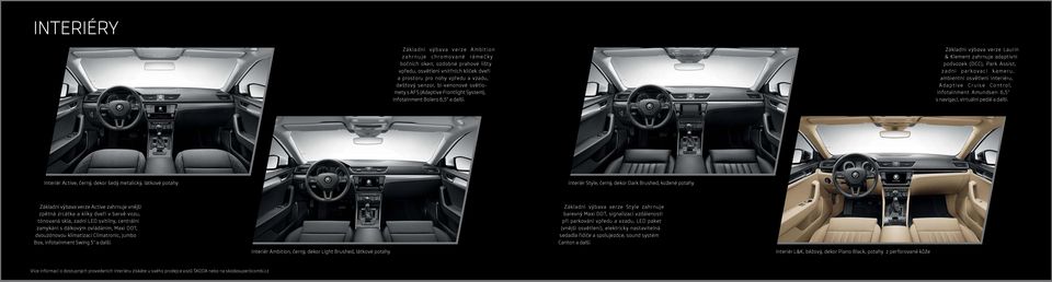 Základní výbava verze Laurin & Klement zahrnuje adaptivní podvozek (DCC), Park Assist, zadní parkovací kameru, ambientní osvětlení interiéru, Adaptive Cruise Control, infotainment Amundsen 6,5" s na