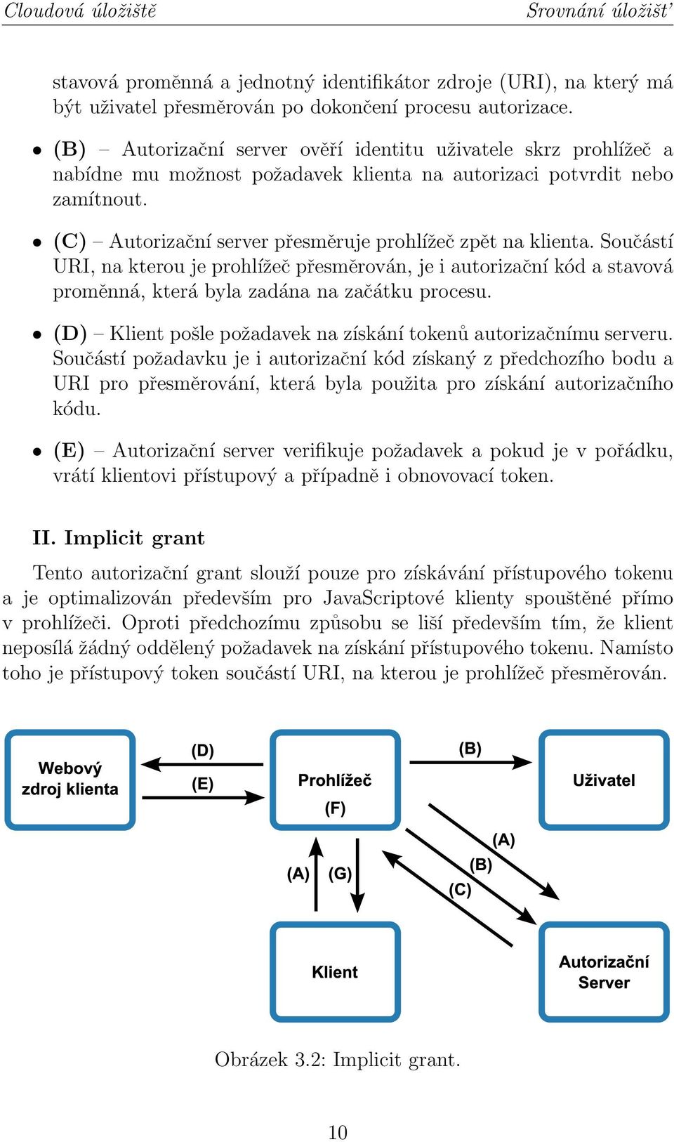 (C) Autorizační server přesměruje prohlížeč zpět na klienta. Součástí URI, na kterou je prohlížeč přesměrován, je i autorizační kód a stavová proměnná, která byla zadána na začátku procesu.