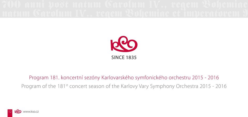 koncertní sezóny Karlovarského symfonického orchestru 2015-2016 Program