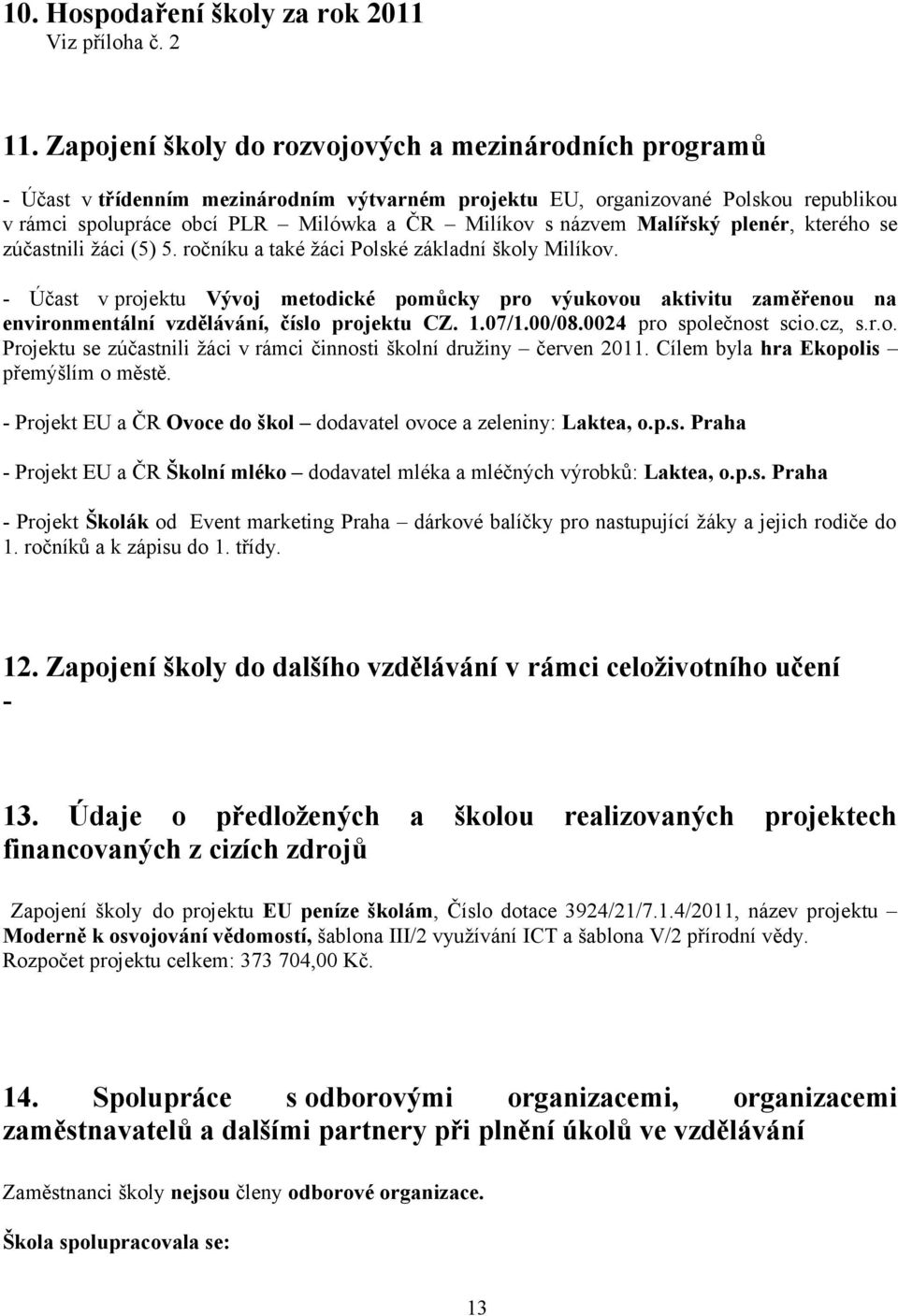 názvem Malířský plenér, kterého se zúčastnili žáci (5) 5. ročníku a také žáci Polské základní školy Milíkov.