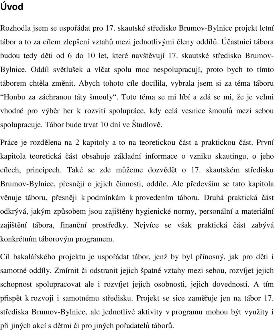 Abych tohoto cíle docílila, vybrala jsem si za téma táboru Honbu za záchranou táty šmouly.