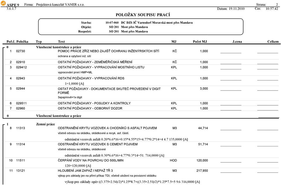 sítí OSANÍ POŽADAVKY - ZEĚĚŘIČSKÁ ĚŘENÍ OSANÍ POŽADAVKY - VYPRACOVÁNÍ OSNÍHO LISU vypracování první HP+L OSANÍ POŽADAVKY - VYPRACOVÁNÍ RDS 1=0 [A] OSA POŽADAVKY - DOKUENACE SKUEČ PROVEDENÍ V DIGI