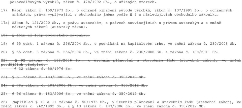 , o právu autorském, o právech souvisejících s právem autorským a o změně některých zákonů (autorský zákon). 18) 151n až 151p občanského zákoníku. 19) 55 odst. 1 zákona č. 256/2004 Sb.