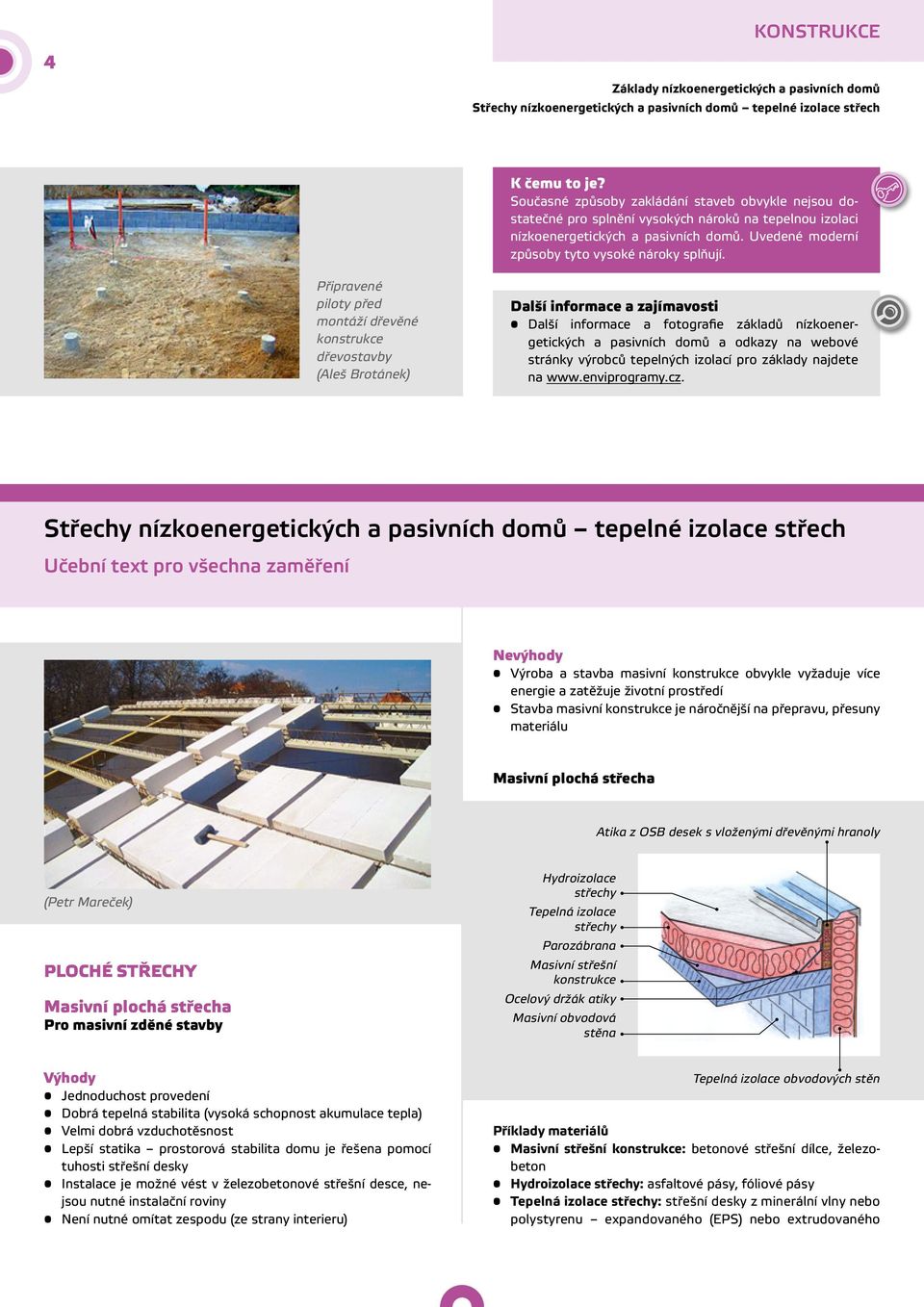 Připravené piloty před montáží dřevěné konstrukce dřevostavby (Aleš Brotánek) Další informace a zajímavosti Další informace a fotografie základů nízkoenergetických a pasivních domů a odkazy na webové