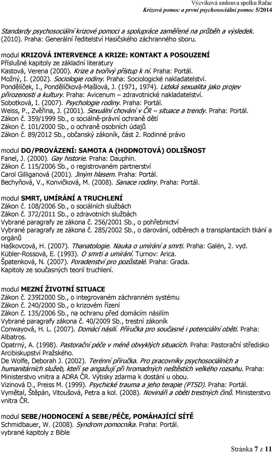 Sociologie rodiny. Praha: Sociologické nakladatelství. Pondělíček, I., Pondělíčková-Mašlová, J. (1971, 1974). Lidská sexualita jako projev přirozenosti a kultury.