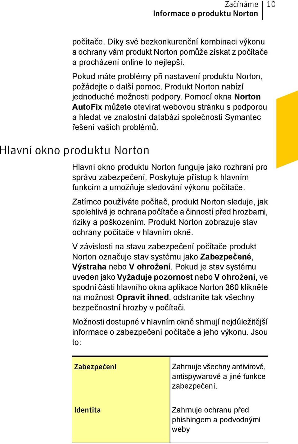 Pomocí okna Norton AutoFix můžete otevírat webovou stránku s podporou a hledat ve znalostní databázi společnosti Symantec řešení vašich problémů.