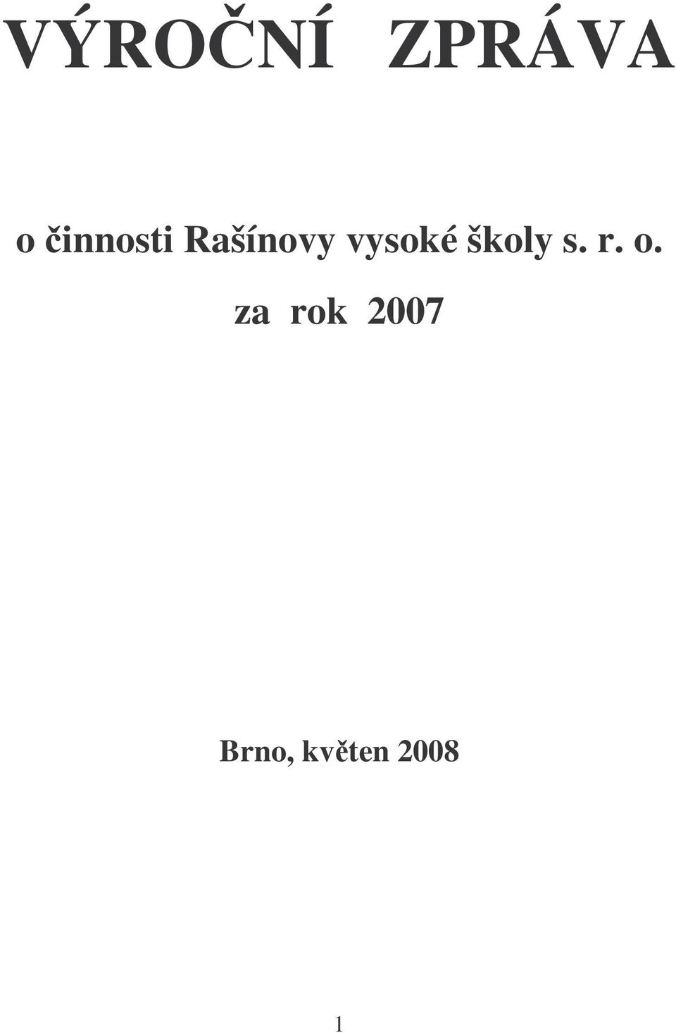 vysoké školy s. r. o.