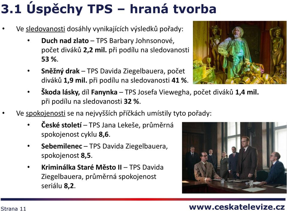 Škoda lásky, díl Fanynka TPS Josefa Viewegha, počet diváků 1,4 mil. při podílu na sledovanosti 32 %.