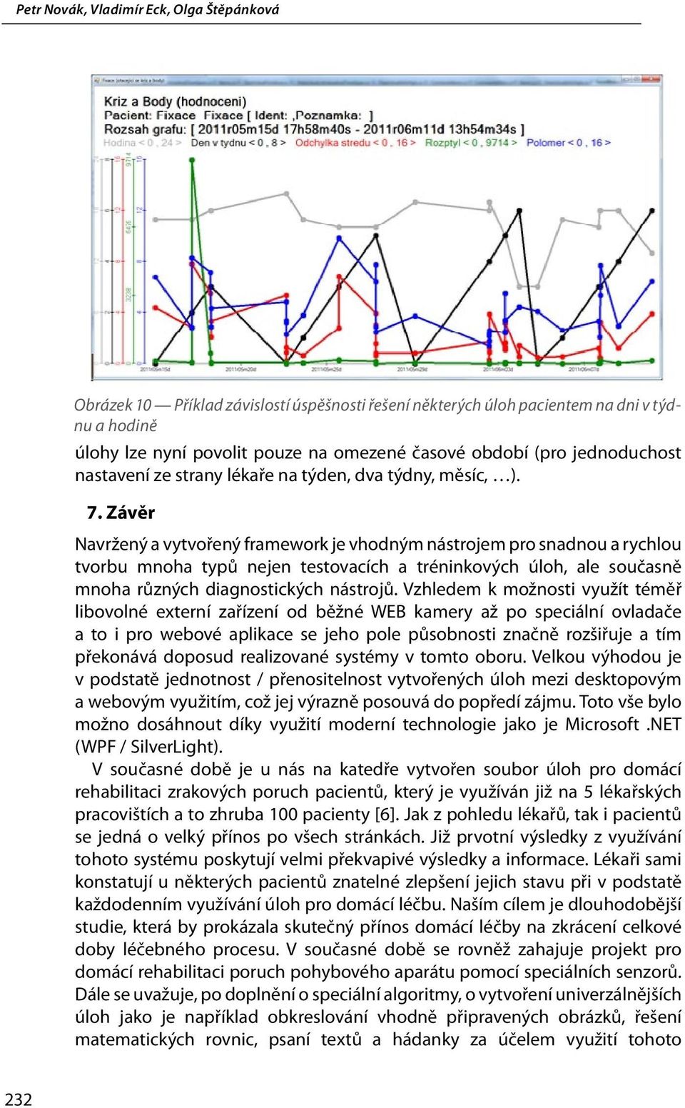 Závěr Navržený a vytvořený framework je vhodným nástrojem pro snadnou a rychlou tvorbu mnoha typů nejen testovacích a tréninkových úloh, ale současně mnoha různých diagnostických nástrojů.