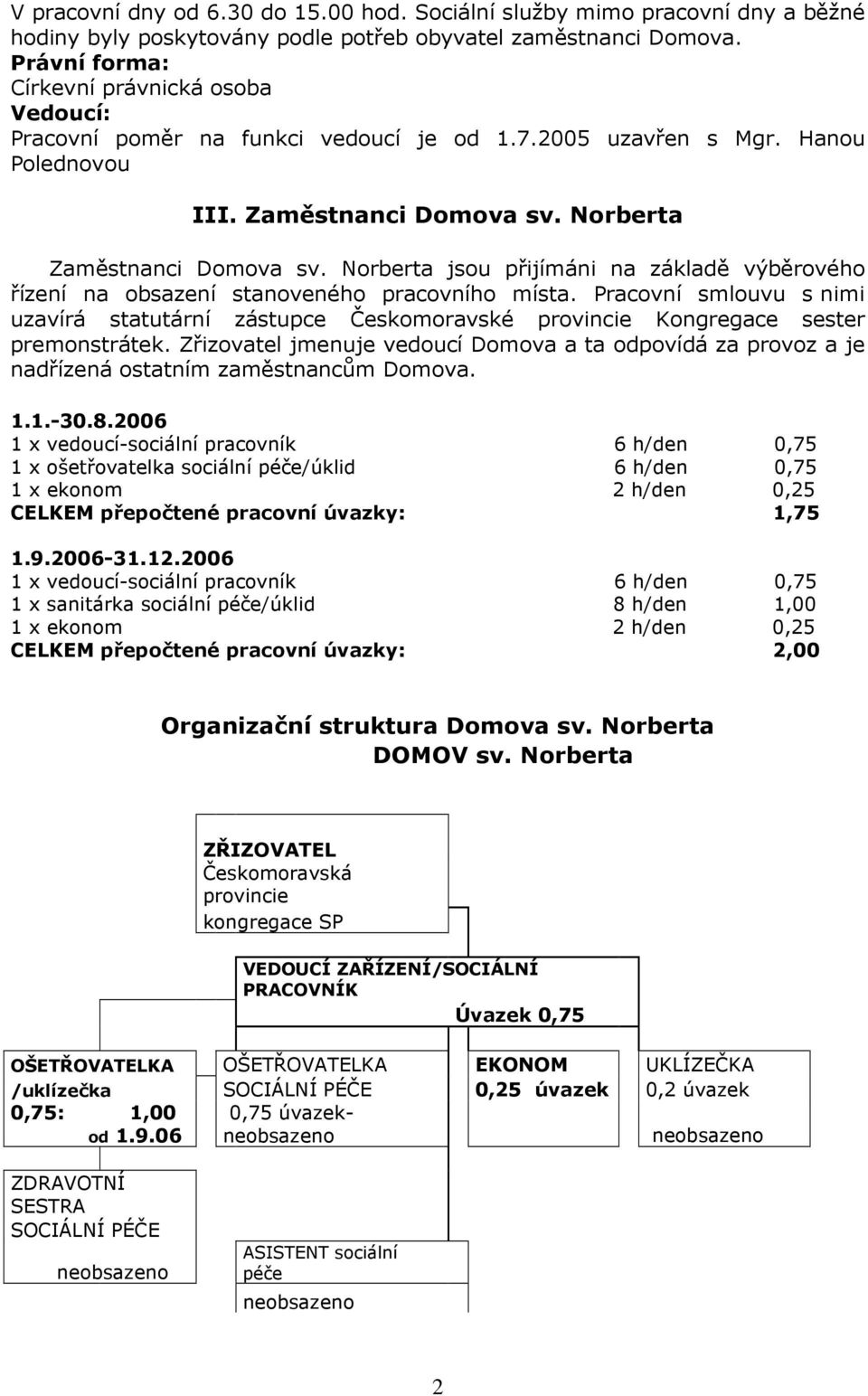 Norberta jsou přijímáni na základě výběrového řízení na obsazení stanoveného pracovního místa.