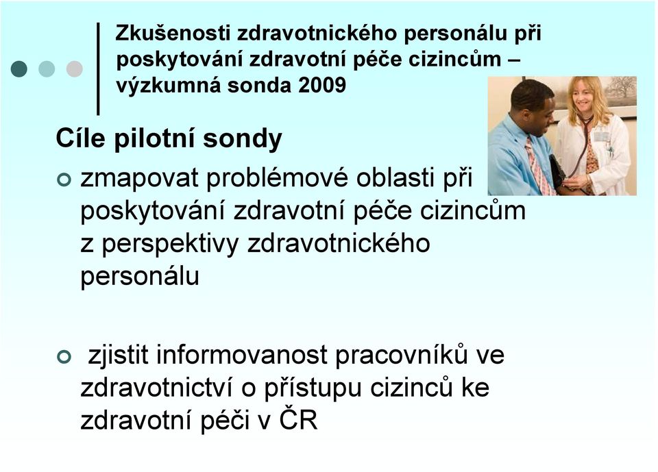 poskytování zdravotní péče cizincům z perspektivy zdravotnického personálu