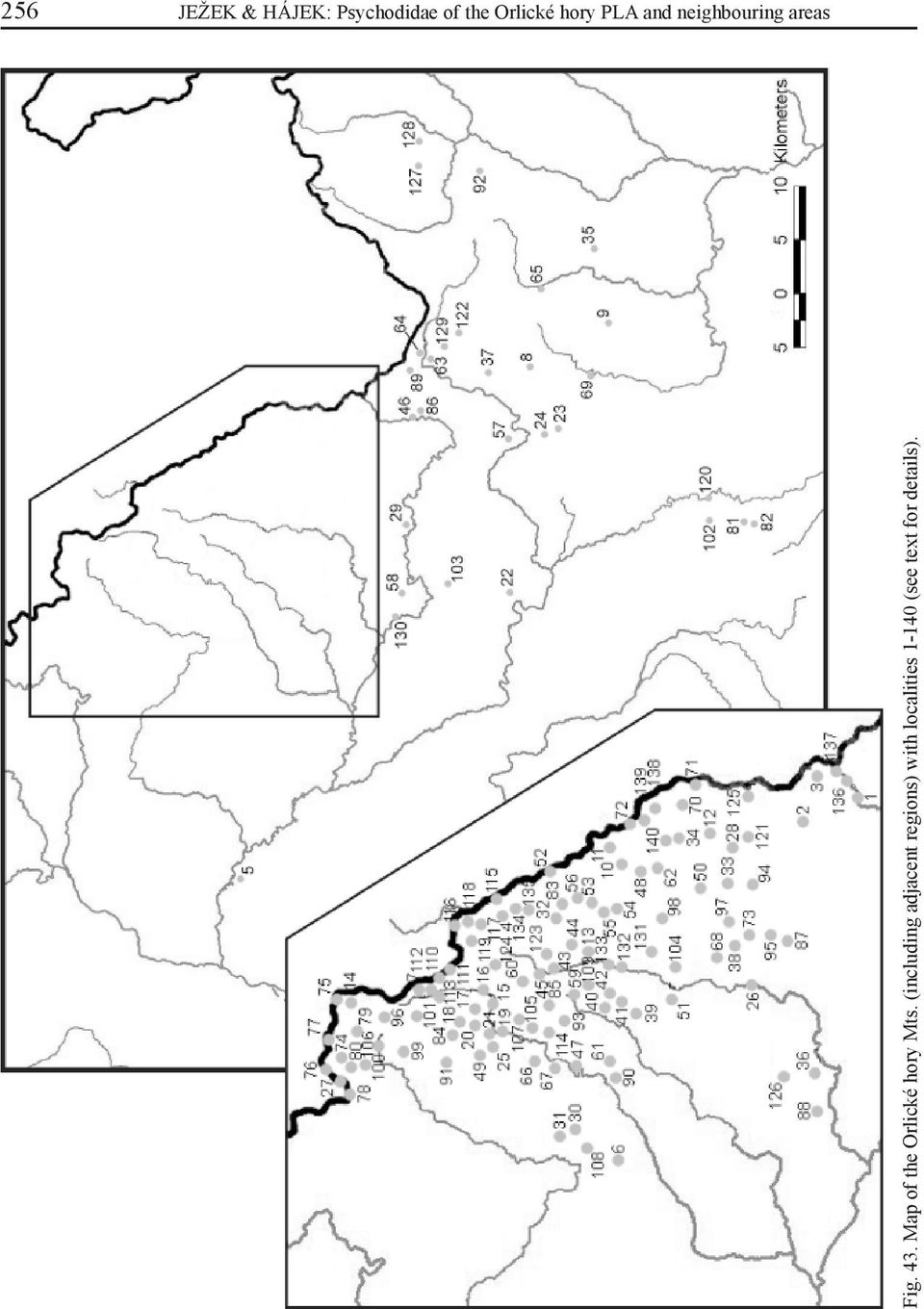 Map of the Orlické hory Mts.
