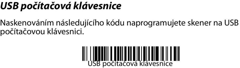 naprogramujete skener na USB