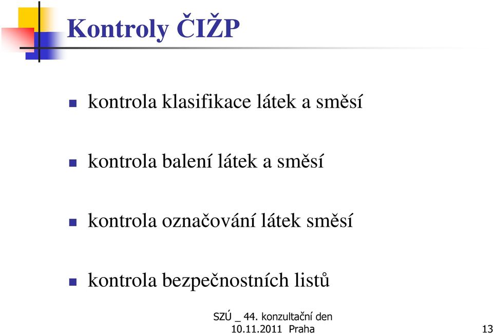 směsí kontrola označování látek směsí