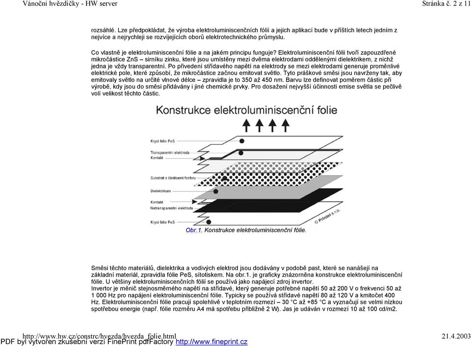 Co vlastně je elektroluminiscenční fólie a na jakém principu funguje?