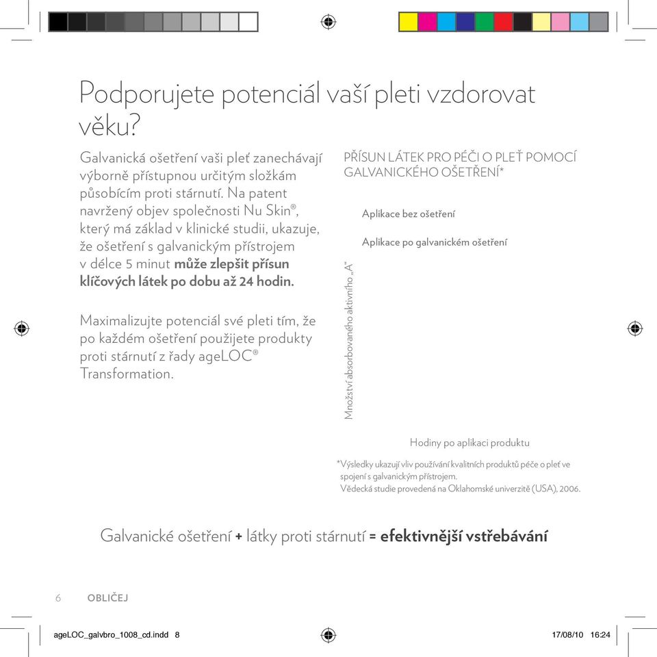 Maximalizujte potenciál své pleti tím, že po každém ošetření použijete produkty proti stárnutí z řady ageloc Transformation.