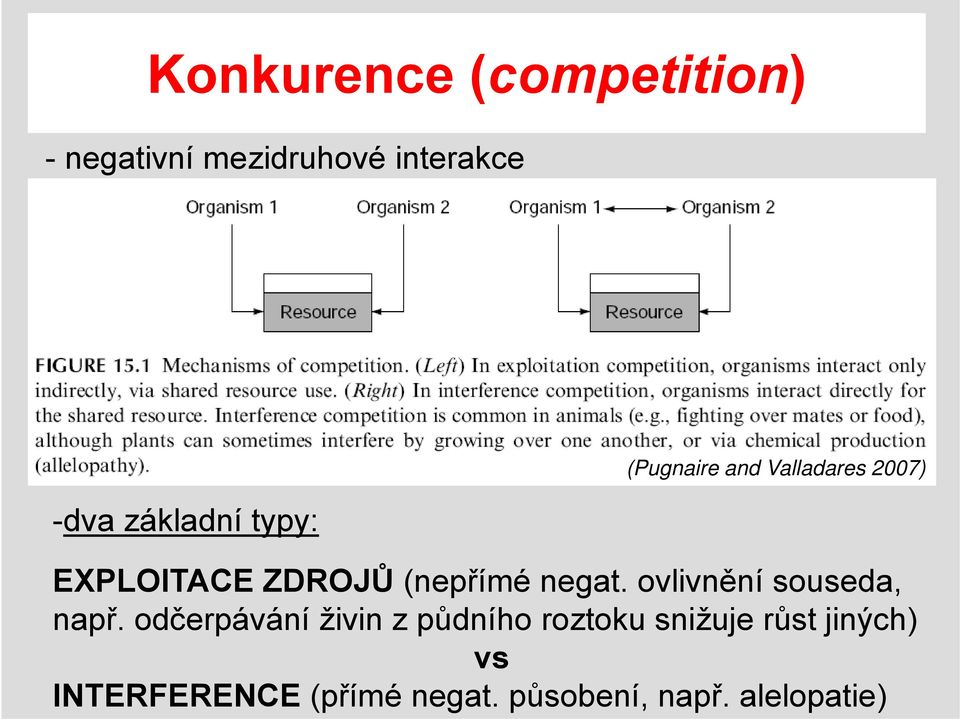 (nepřímé negat. ovlivnění souseda, např.