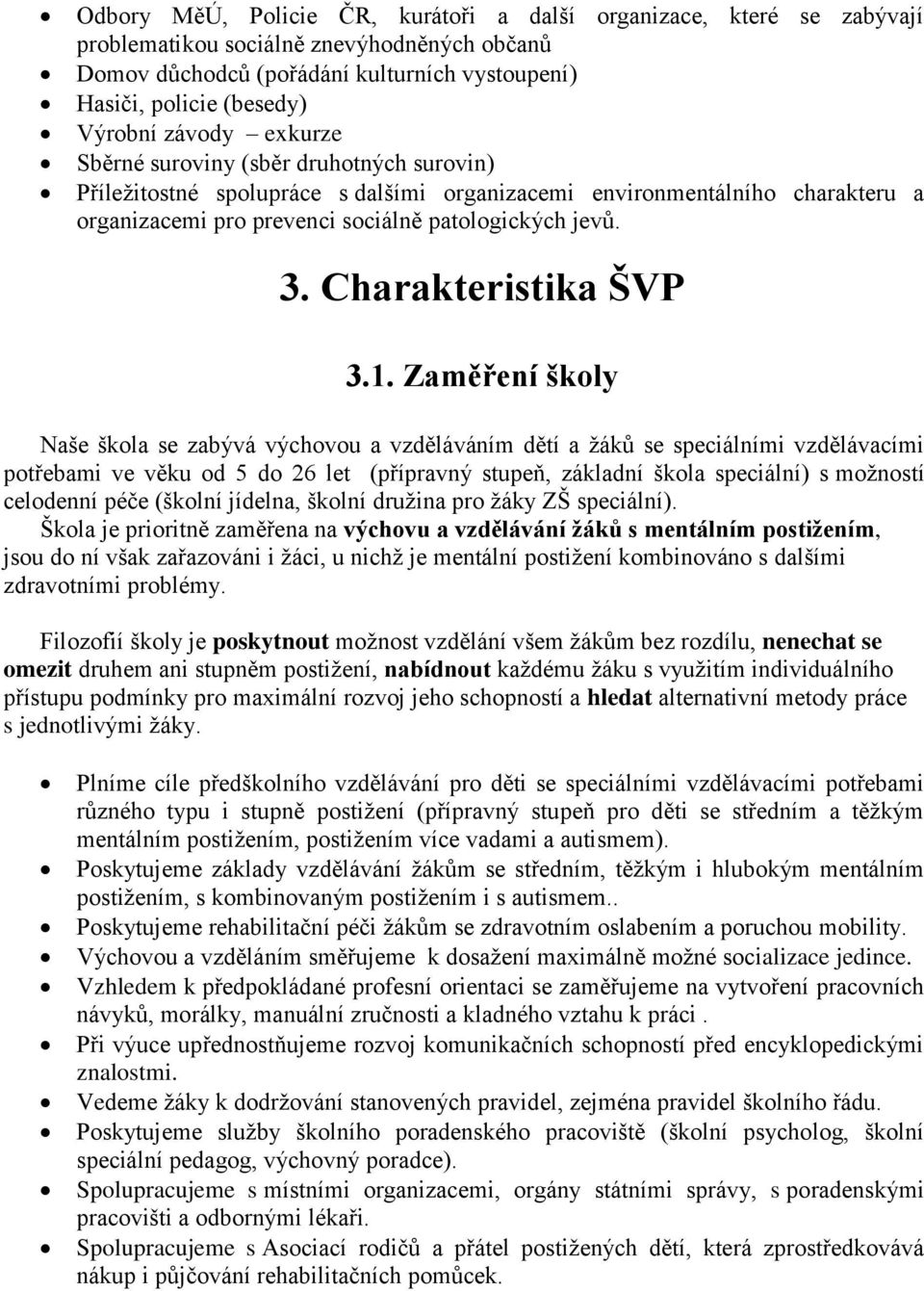 Charakteristika ŠVP 3.1.