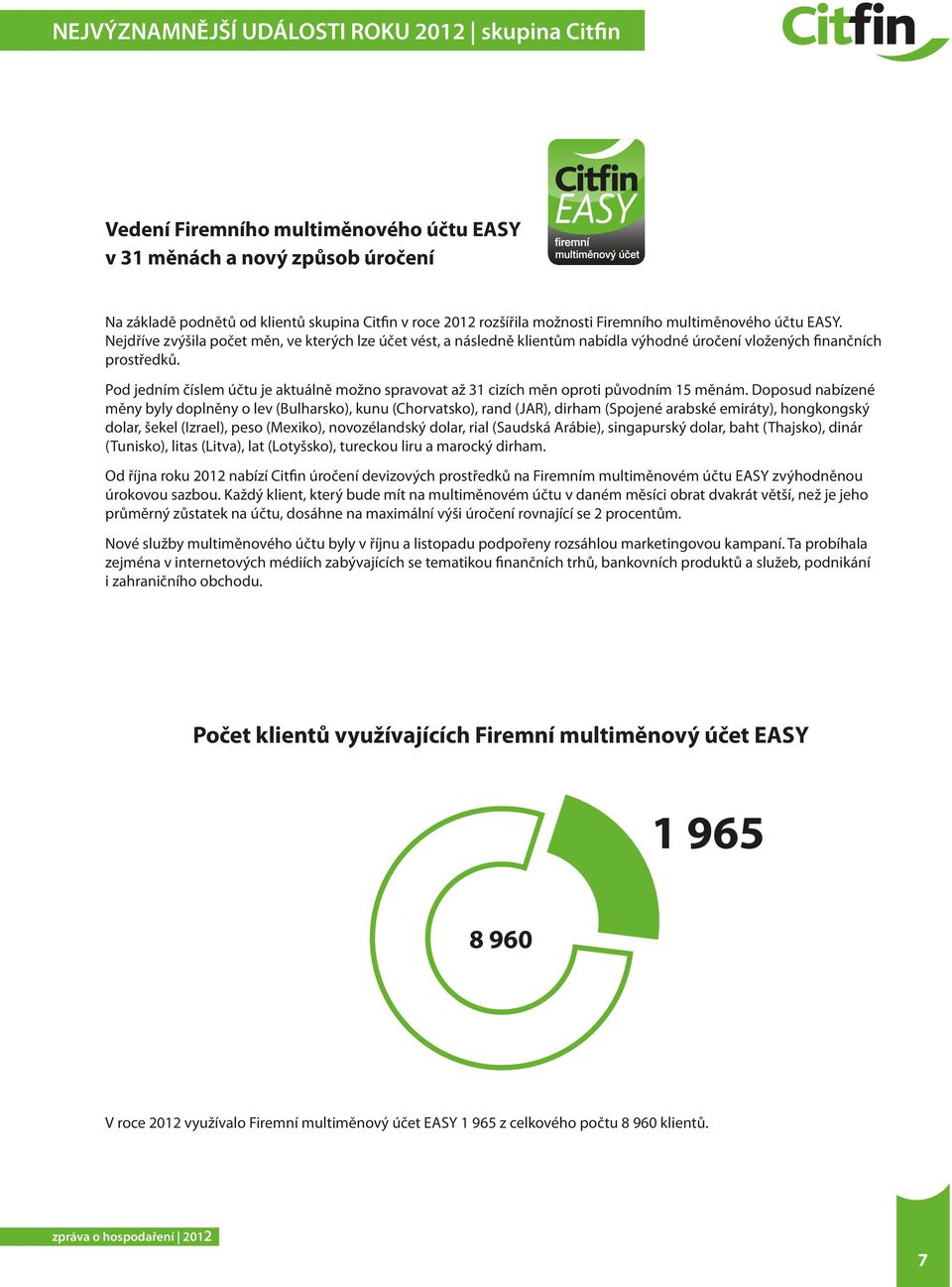 Pod jedním číslem účtu je aktuálně možno spravovat až 31 cizích měn oproti původním 15 měnám.