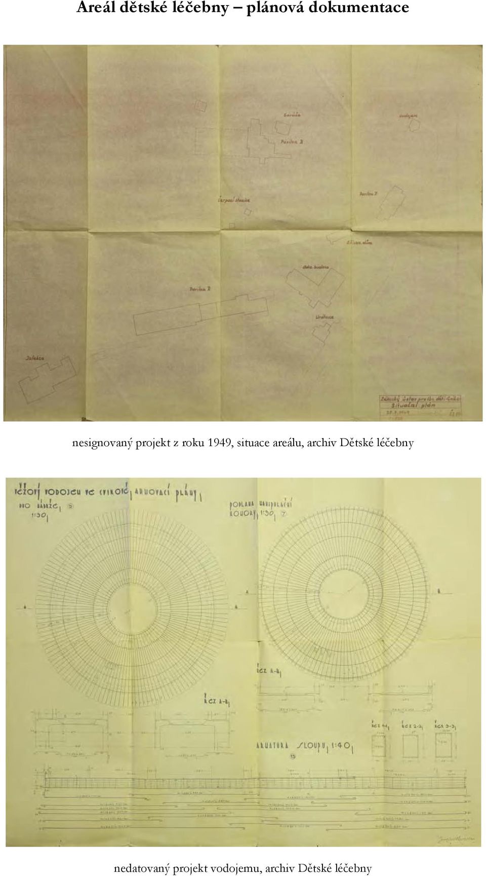 areálu, archiv Dětské léčebny nedatovaný