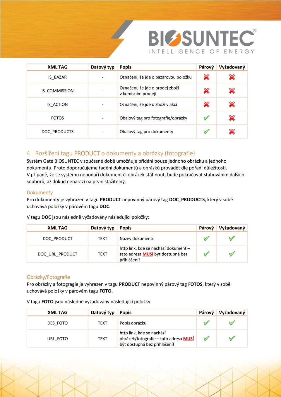 Rozšíření tagu PRODUCT o dokumenty a obrázky (fotografie) Systém Gate BIOSUNTEC v současné době umožňuje přidání pouze jednoho obrázku a jednoho dokumentu.