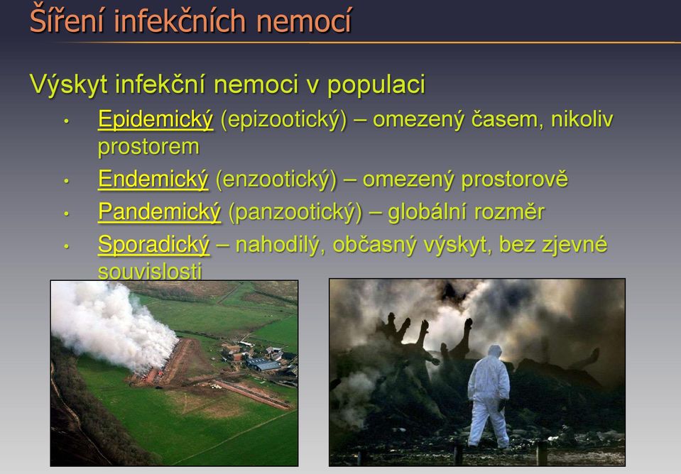 Endemický (enzootický) omezený prostorově Pandemický