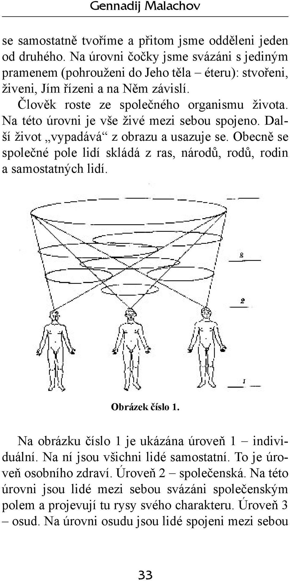 Na této úrovni je vše živé mezi sebou spojeno. Další život vypadává z obrazu a usazuje se. Obecně se společné pole lidí skládá z ras, národů, rodů, rodin a samostatných lidí.